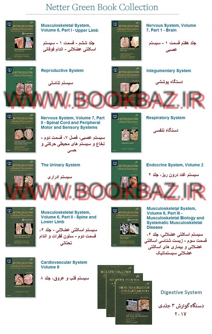 Green　دانلود　نتر　های　(Netter　تصویری　جلدی)　Illustrations　Collection),　of　مجموعه　کتاب　(9　Collection　Netter　The　سبز　پزشکی　9-Vol　Medical　Book